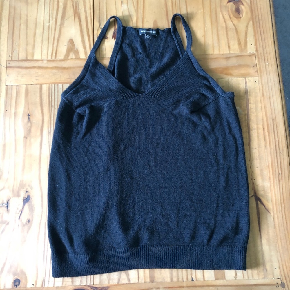 Banana Republic Black Crochet Tank